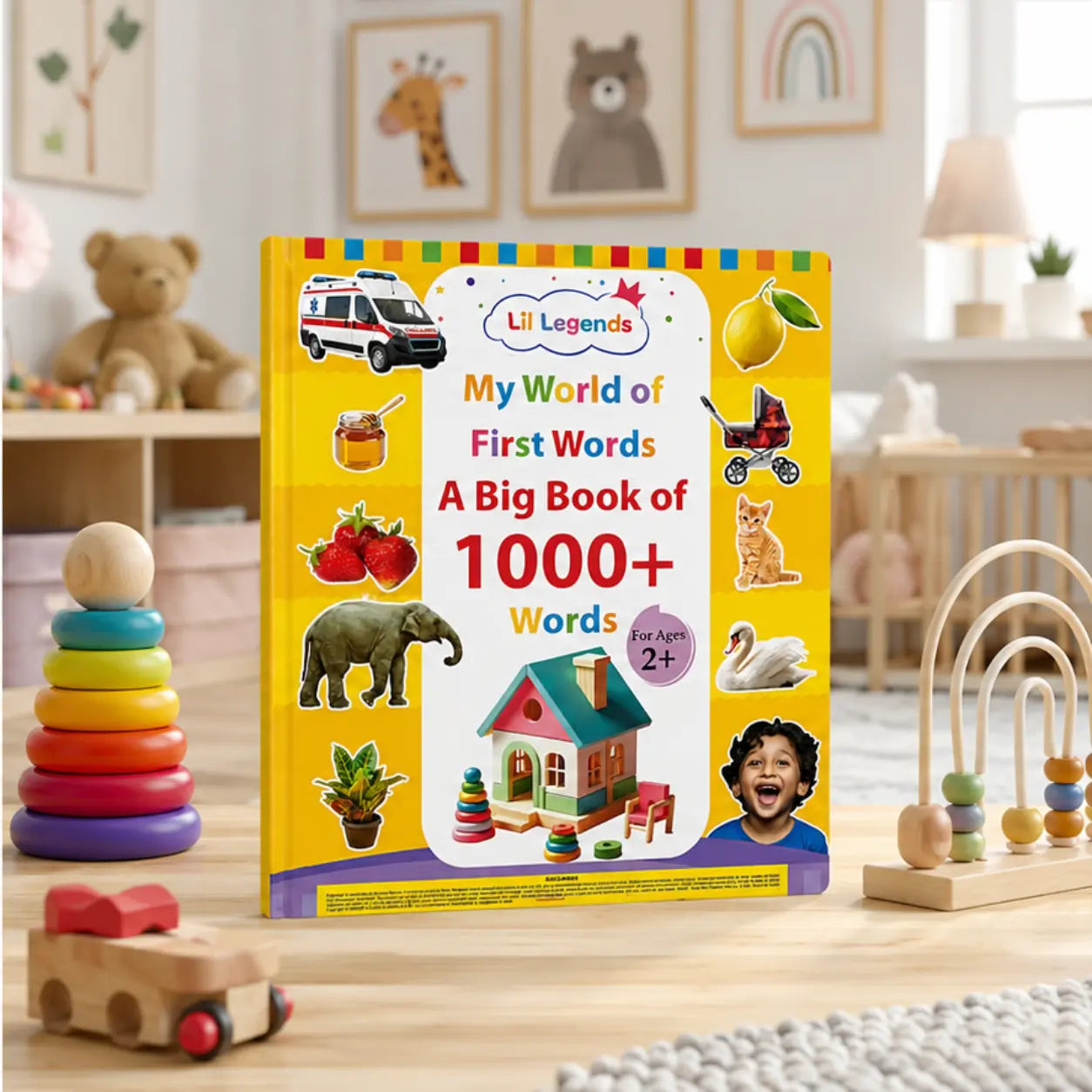 Lil Legends My World of First Words - Big Picture Book of 1000+ Words for Kids Age 2+ Years | Early Learning Vocabulary Book with Colourful Illustrations | First Words Book for Toddlers & Preschoolers 