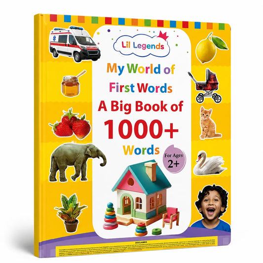 Lil Legends My World of First Words - Big Picture Book of 1000+ Words for Kids Age 2+ Years | Early Learning Vocabulary Book with Colourful Illustrations | First Words Book for Toddlers & Preschoolers 