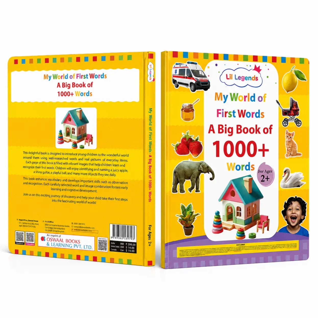Lil Legends My World of First Words - Big Picture Book of 1000+ Words for Kids Age 2+ Years | Early Learning Vocabulary Book with Colourful Illustrations | First Words Book for Toddlers & Preschoolers 