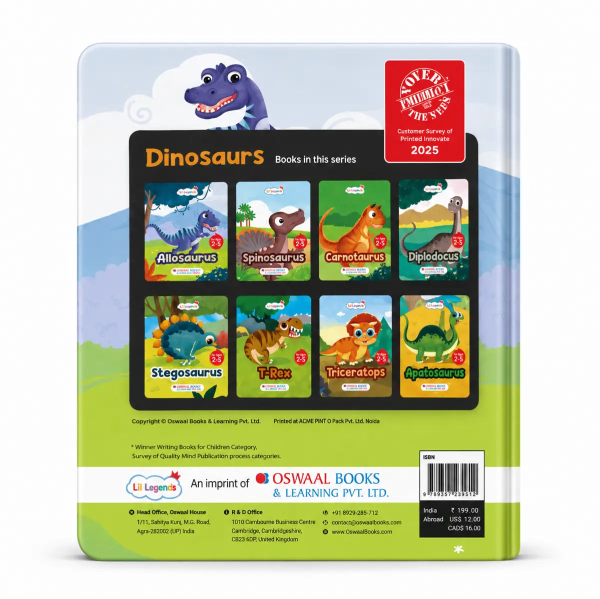Lil Legends Padded Board Book for Kids | I am an Allosaurus | Illustrated Dinosaur Book for Toddlers | Durable Early Learning Picture Book | Age 2–5 Years | Padded Cover Edition 