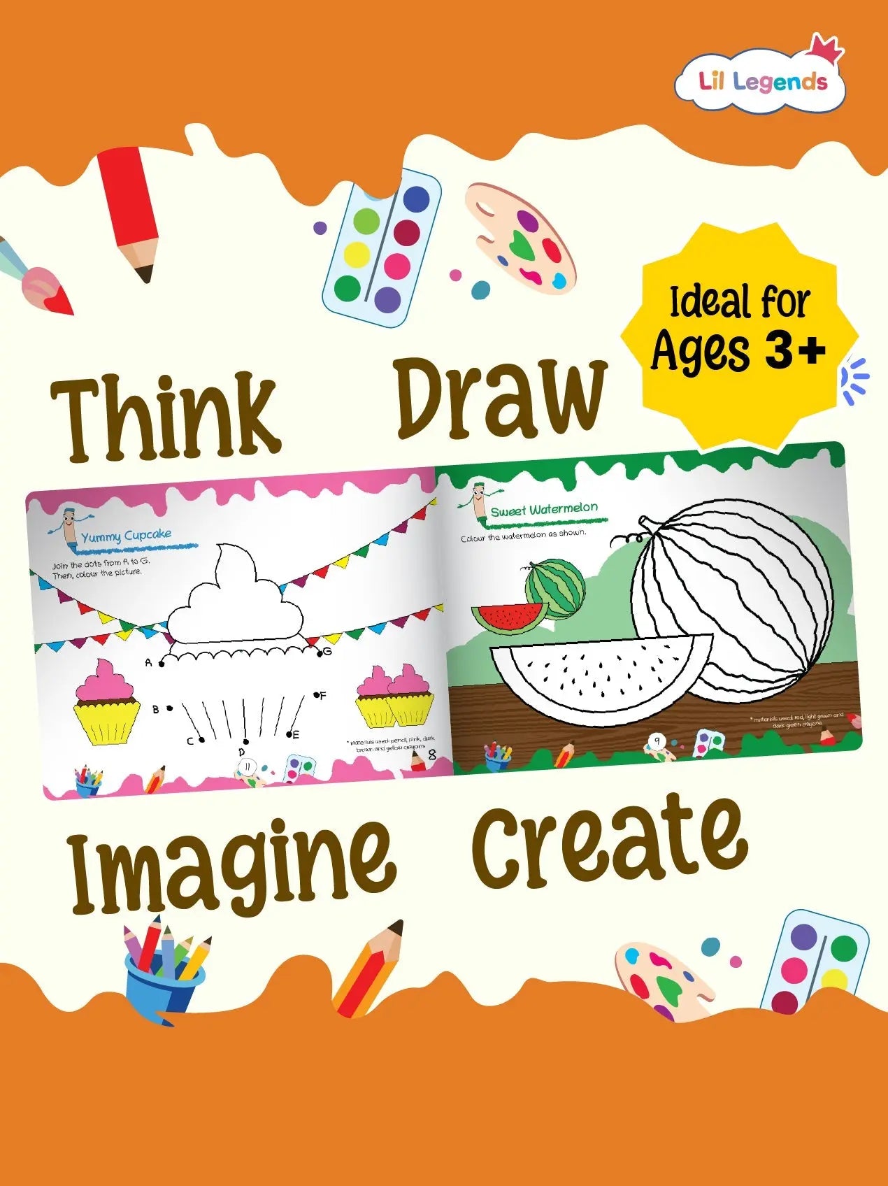 Lil Legends The Ultimate Book of  Art and Craft for Kids | 30+ Creative Activities and DIY Projects | Imagination and Creativity | Tracing, Drawing, Colouring and Craft  Activities | Age 3+ 