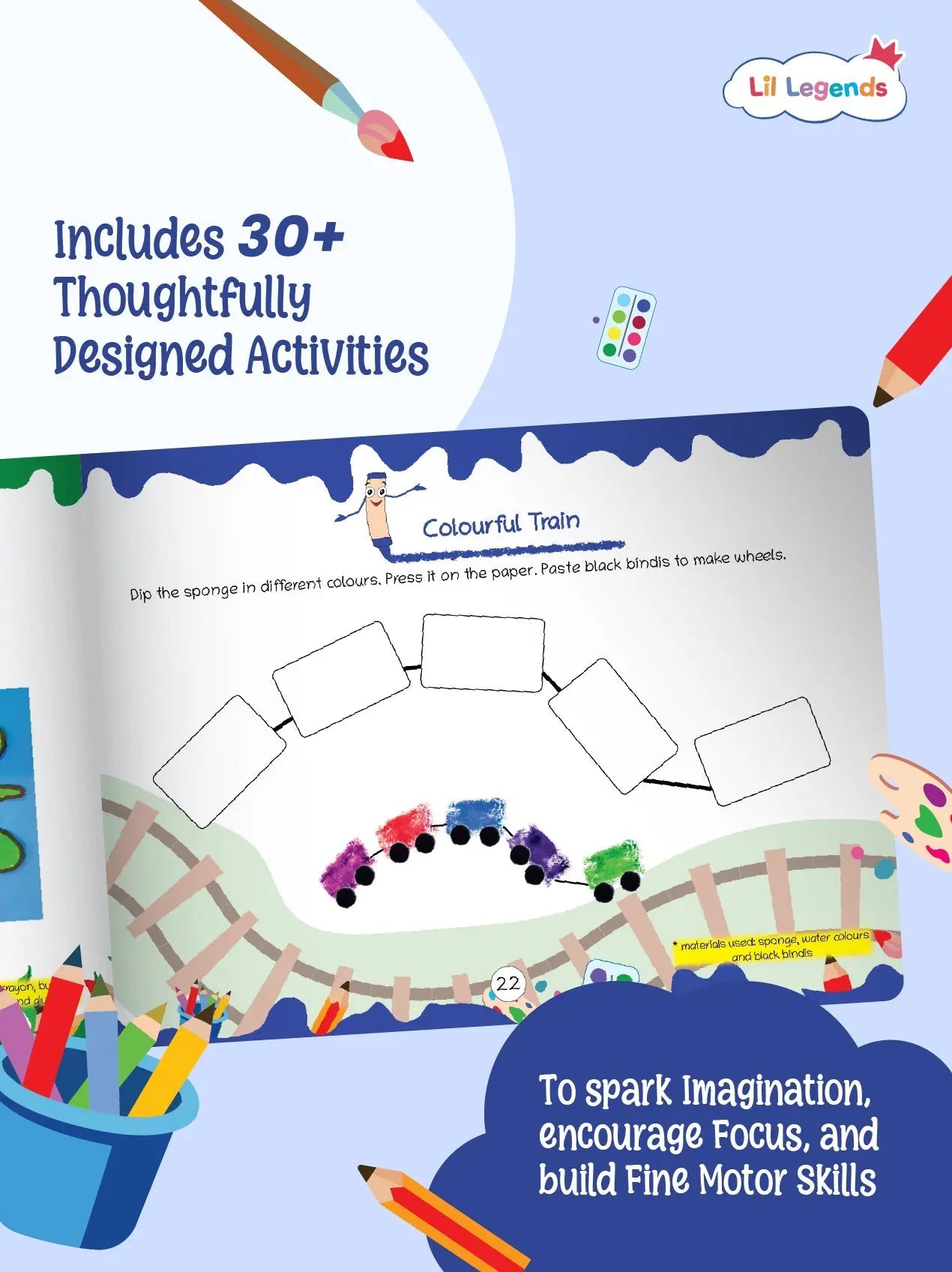 Lil Legends The Ultimate Book of  Art and Craft for Kids | 30+ Creative Activities and DIY Projects | Imagination and Creativity | Tracing, Drawing, Colouring and Craft  Activities | Age 3+ 