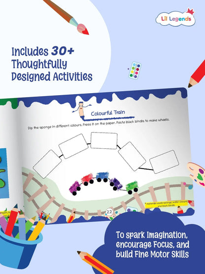 Lil Legends The Ultimate Book of  Art and Craft for Kids | 30+ Creative Activities and DIY Projects | Imagination and Creativity | Tracing, Drawing, Colouring and Craft  Activities | Age 3+ 