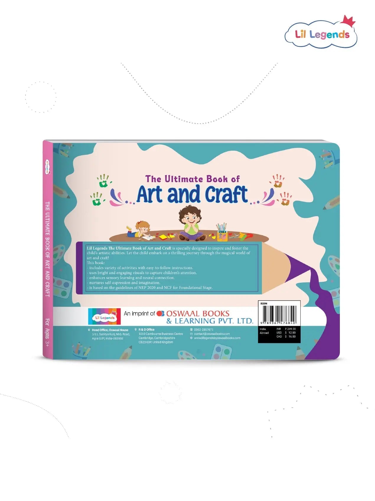 Lil Legends The Ultimate Book of  Art and Craft for Kids | 30+ Creative Activities and DIY Projects | Imagination and Creativity | Tracing, Drawing, Colouring and Craft  Activities | Age 3+ 