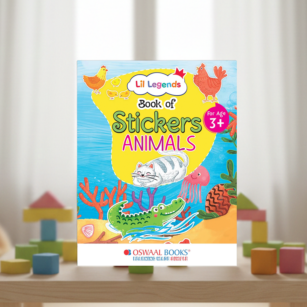 Lil Legends Book of Stickers For Kids, Age 3+, To learn about Animals 