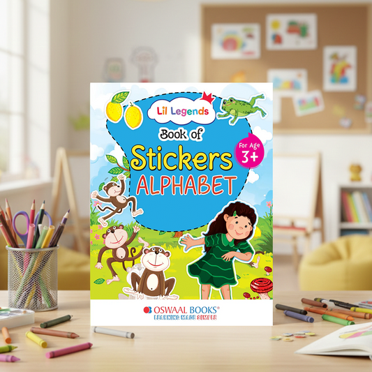Lil Legends Book of Stickers For Kids, Age 3+, To learn about English Alphabet 