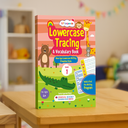 Lowercase Alphabet Tracing & Vocabulary Book for Kids | Writing Practice for Ages 4+ | Boosts Pencil Control & Word Recognition