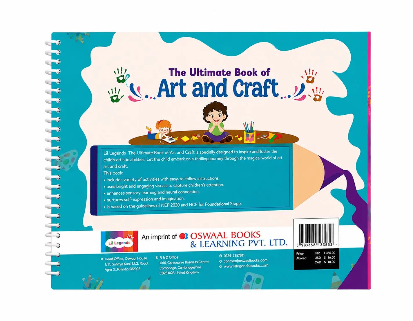 Lil Legends The Ultimate Book of  Art and Craft for Kids | 30+ Creative Activities and DIY Projects | Imagination and Creativity | Tracing, Drawing, Colouring and Craft  Activities | Age 3+ 