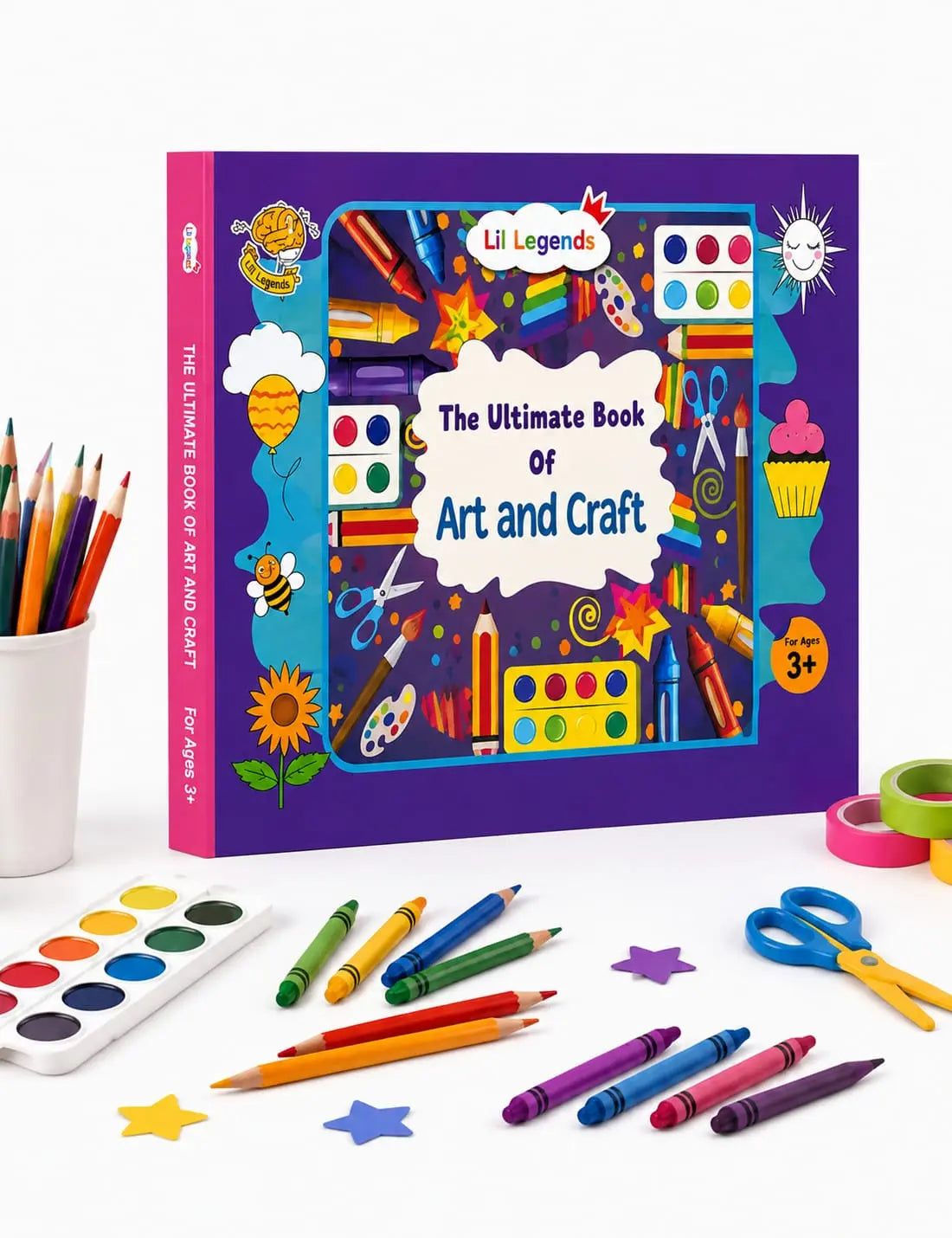 Lil Legends The Ultimate Book of  Art and Craft for Kids | 30+ Creative Activities and DIY Projects | Imagination and Creativity | Tracing, Drawing, Colouring and Craft  Activities | Age 3+ 