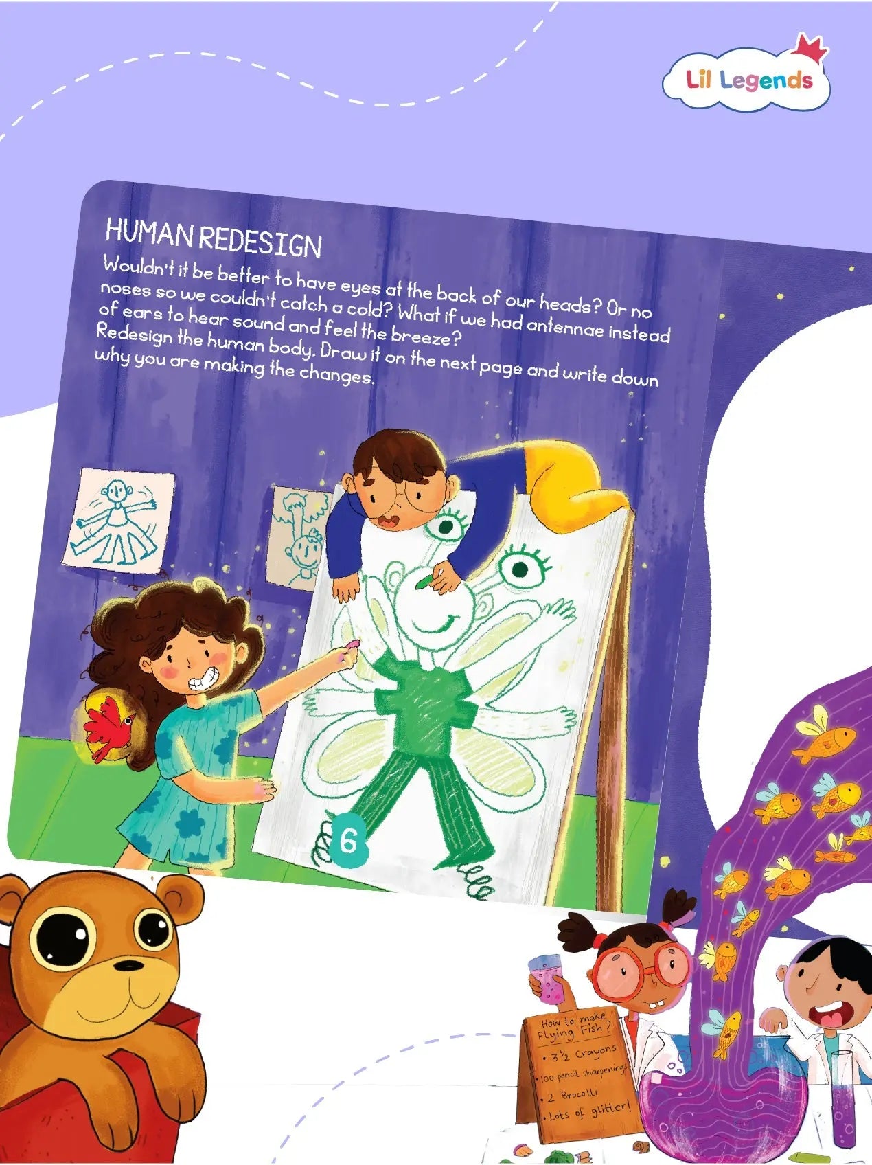 Lil Legends Book of Imagination Part 1 for Kids | Drawing, Thinking & Writing Prompts | Creative Expression & Focus | Screen-Free Activity Book | Age 5–10 Years 