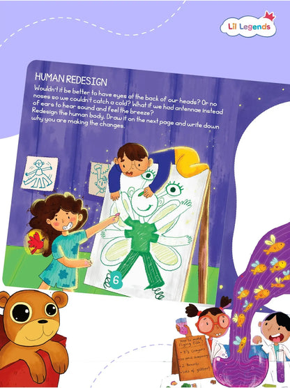 Lil Legends Book of Imagination Part 1 for Kids | Drawing, Thinking & Writing Prompts | Creative Expression & Focus | Screen-Free Activity Book | Age 5–10 Years 