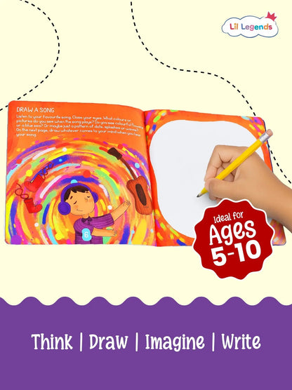 Lil Legends Book of Imagination Part 2 for Kids | Drawing & Writing Prompts | Creative Thinking & Emotional Expression | Screen-Free Activity Journal | Age 5–10 Years 