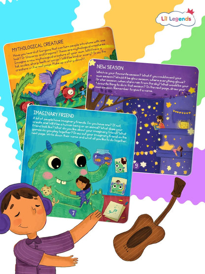 Lil Legends Book of Imagination Part 2 for Kids | Drawing & Writing Prompts | Creative Thinking & Emotional Expression | Screen-Free Activity Journal | Age 5–10 Years 