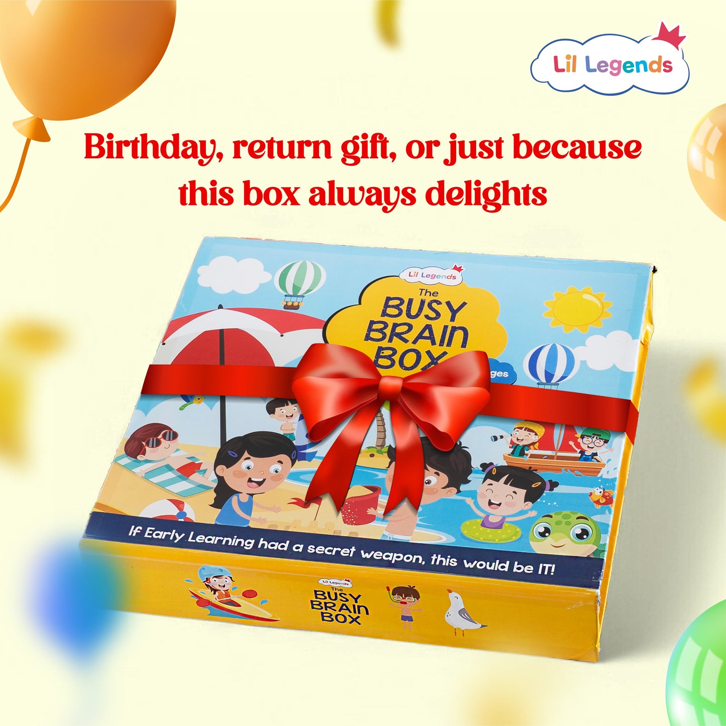 The Busy Summer Box – 10+ Screen-Free Activities with Free Stationery Kit | Stickers, Stories, Brain Games & More | Ideal for Kids Ages 3+ - Oswaal Books