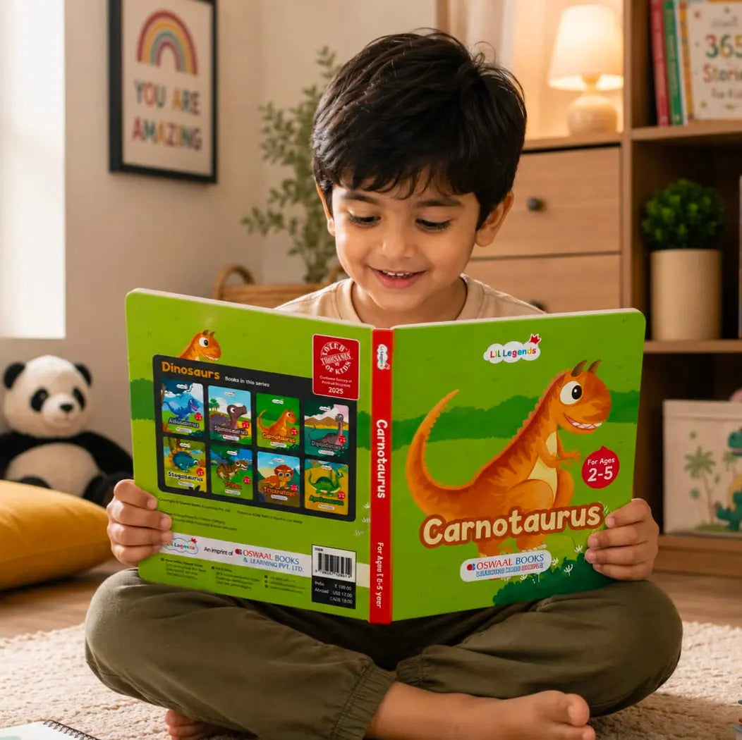 Lil Legends Padded Board Book for Kids | I am a Carnotaurus | Illustrated Dinosaur Book for Toddlers | Durable Early Learning Picture Book | Age 2–5 Years | Padded Cover Edition 