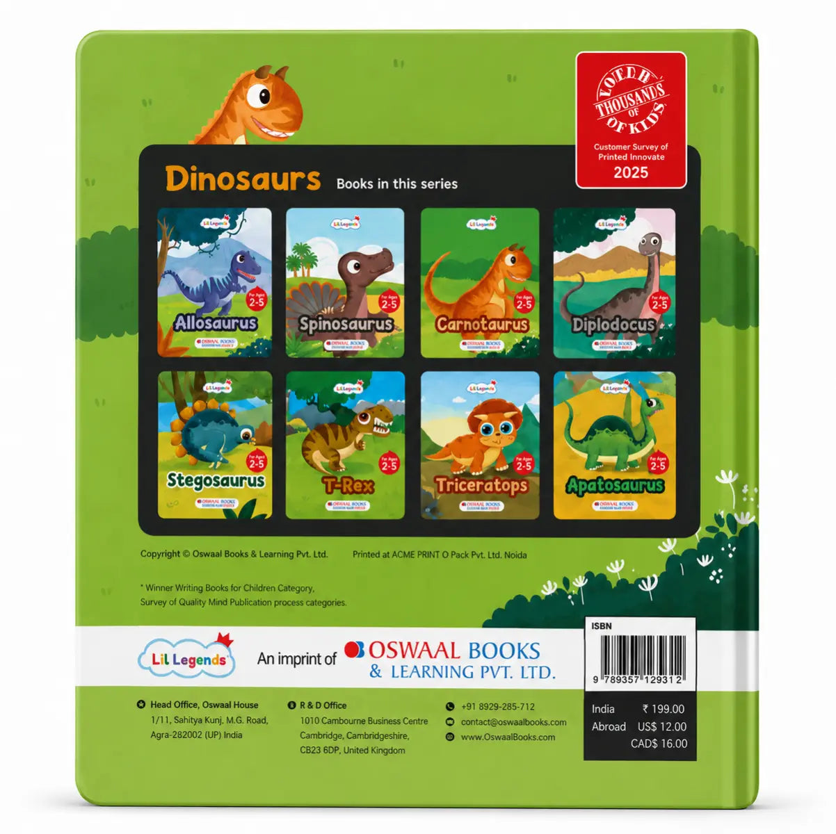 Lil Legends Padded Board Book for Kids | I am a Carnotaurus | Illustrated Dinosaur Book for Toddlers | Durable Early Learning Picture Book | Age 2–5 Years | Padded Cover Edition 