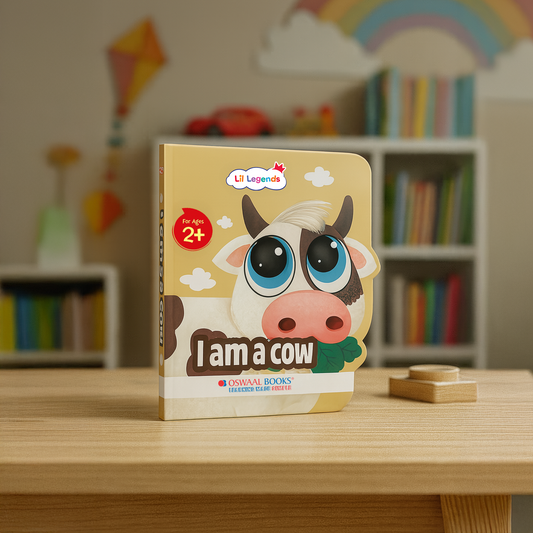 Cow Shaped Board Book for Toddlers | Learn Animal Sounds & Names | Ages 2+ |