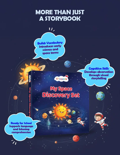 Lil Legends My Space Discovery Set for Kids | 10 Planet Board Books | Mercury, Venus, Earth, Mars, Jupiter, Saturn, Uranus, Neptune & Dwarf Planets | Solar System | Age 3+ Years