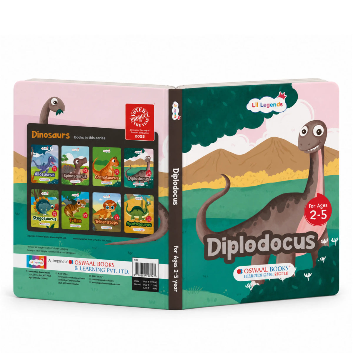 Lil Legends Padded Board Book for Kids | I am a Diplodocus | Illustrated Dinosaur Book for Toddlers | Durable Early Learning Picture Book | Age 2–5 Years | Padded Cover Edition 