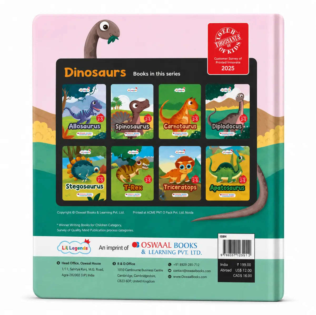 Lil Legends Padded Board Book for Kids | I am a Diplodocus | Illustrated Dinosaur Book for Toddlers | Durable Early Learning Picture Book | Age 2–5 Years | Padded Cover Edition 