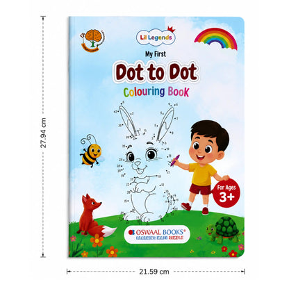 Lil Legends My First Dot to Dot Colouring Book for Kids | Connect the Dots, Colour and Fun Fact | Builds Number Skills, Counting and Focus | Fun Activity Workbook | For Nursery/LKG/UKG  | Age 3+ 