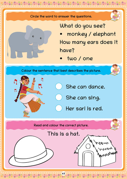 Lil Legends 250+ Activities English Quest Activity Book For Age 3+ | Learning Activities | Puzzles, Tracing, Phonics, Vocabulary and Grammar Practice Workbook | For Toddelers/LKG/UKG 