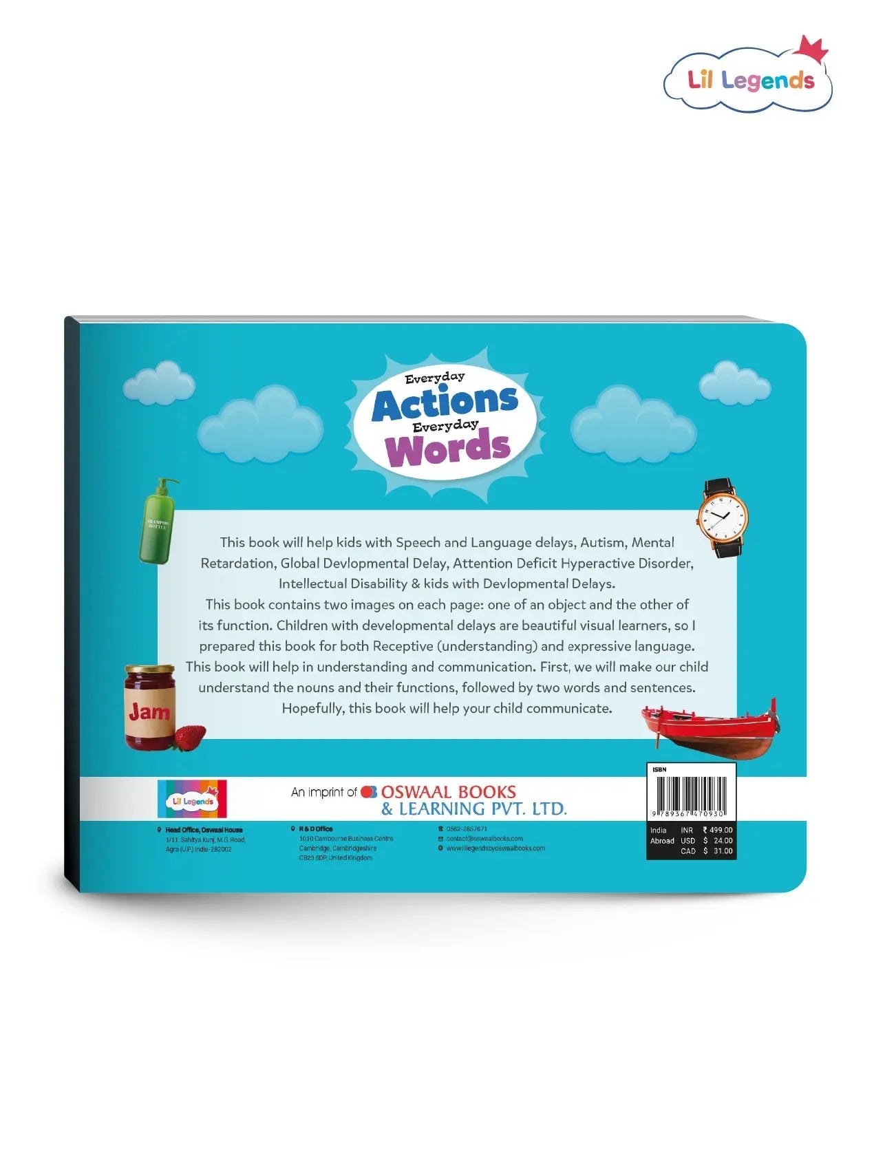Lil Legends Everyday Actions, Everyday Words Book for Kids | Educator-Designed Communication Book | Vocabulary, Routine Awareness & Speech Support | Age 2+ Years 