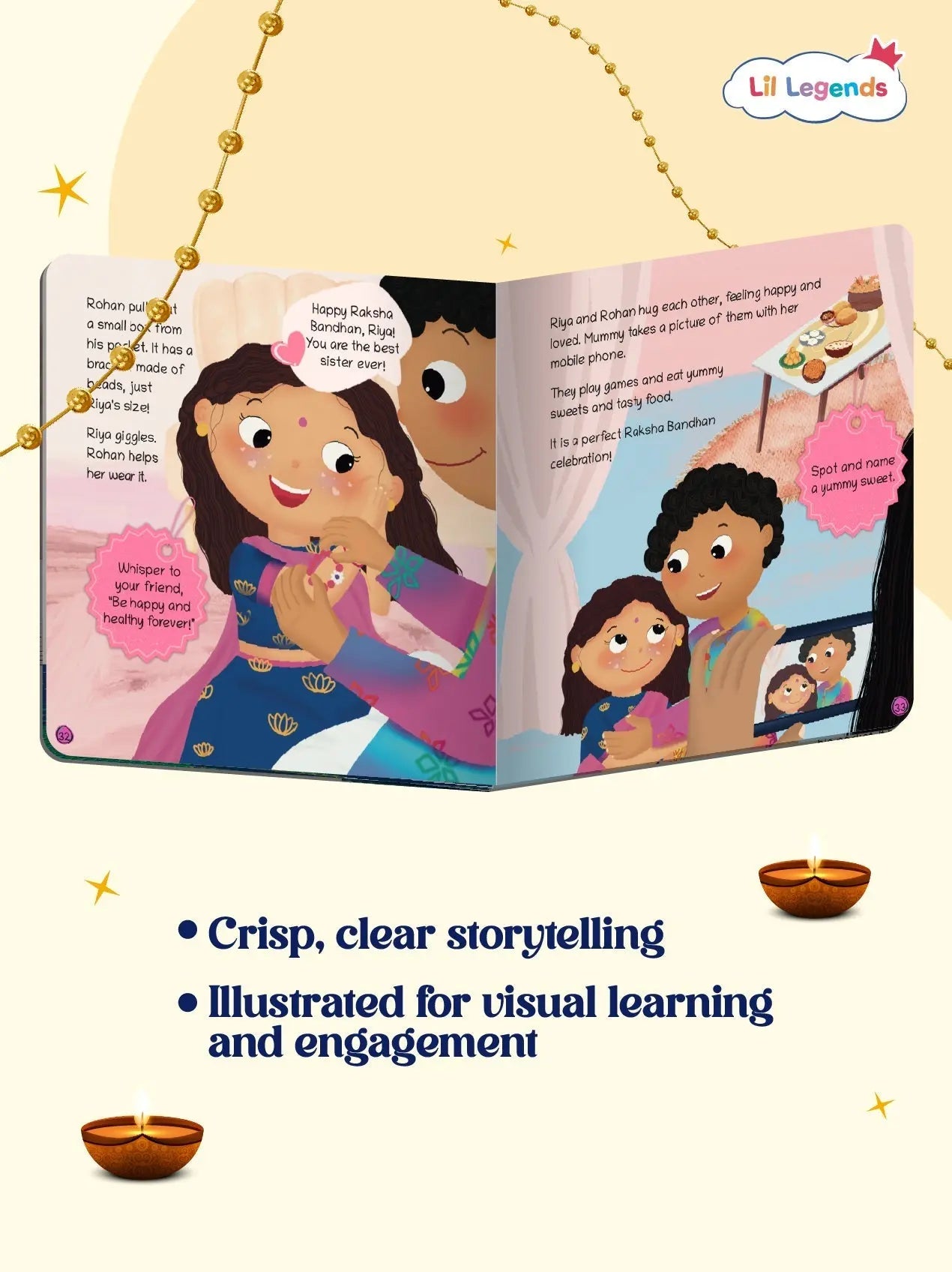 Lil Legends Festivals of India Story Book for Kids | Illustrated Short Stories on Holi, Eid, Diwali, Dussehra & More | Cultural Learning Picture Story Book | Ages 3+ Years