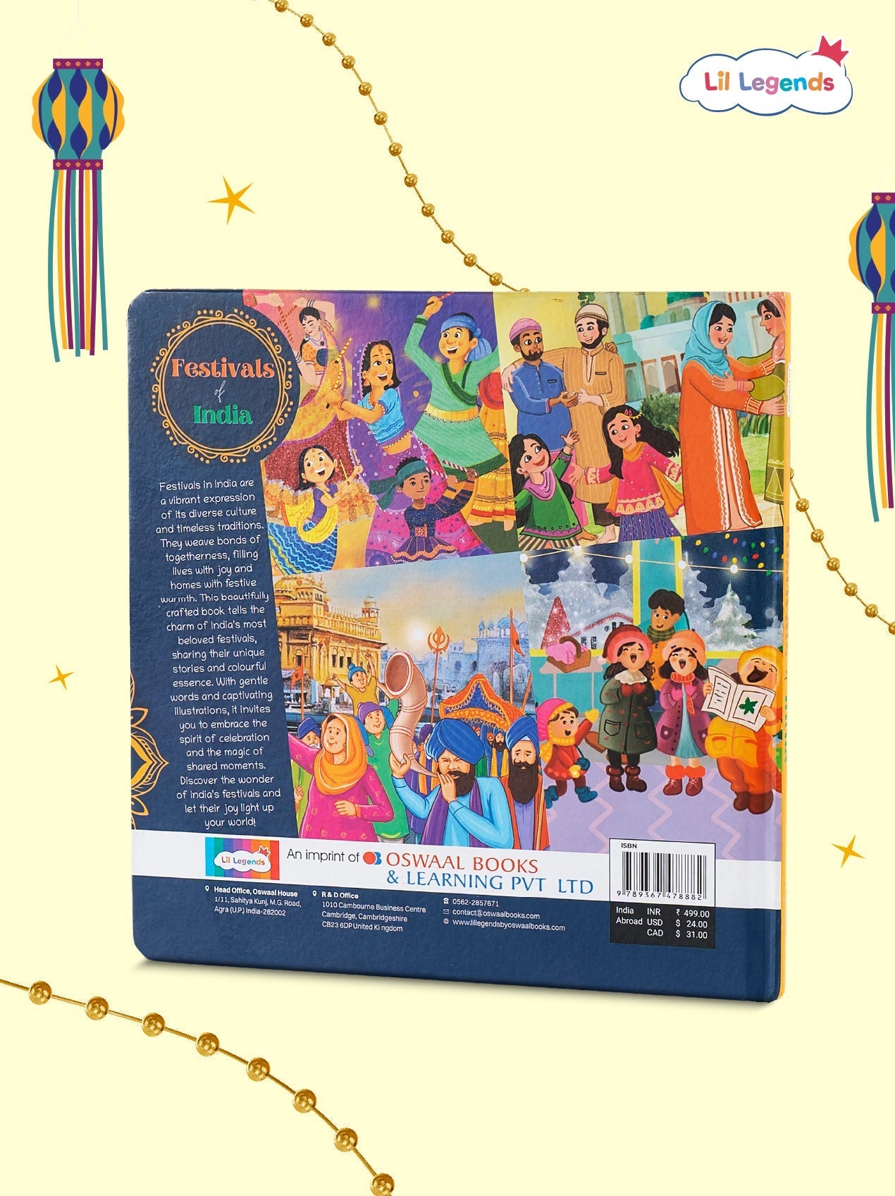 Festival of India Story Book for Kids – Illustrated Short Stories on Holi, Eid, Diwali, and More | Colourful Bedtime Book for Ages 3–7 | Learn Indian Culture Through Stories - Oswaal Books