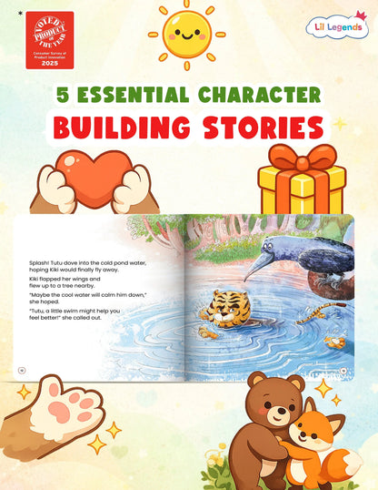 Lil Legends Friendship Basket Slipcase Set with 5 Board Books | Picture Stories for Kids | Boosts Vocabulary, Imagination and Social Skills | For Toddlers/Preschoolers | Age 2–5 