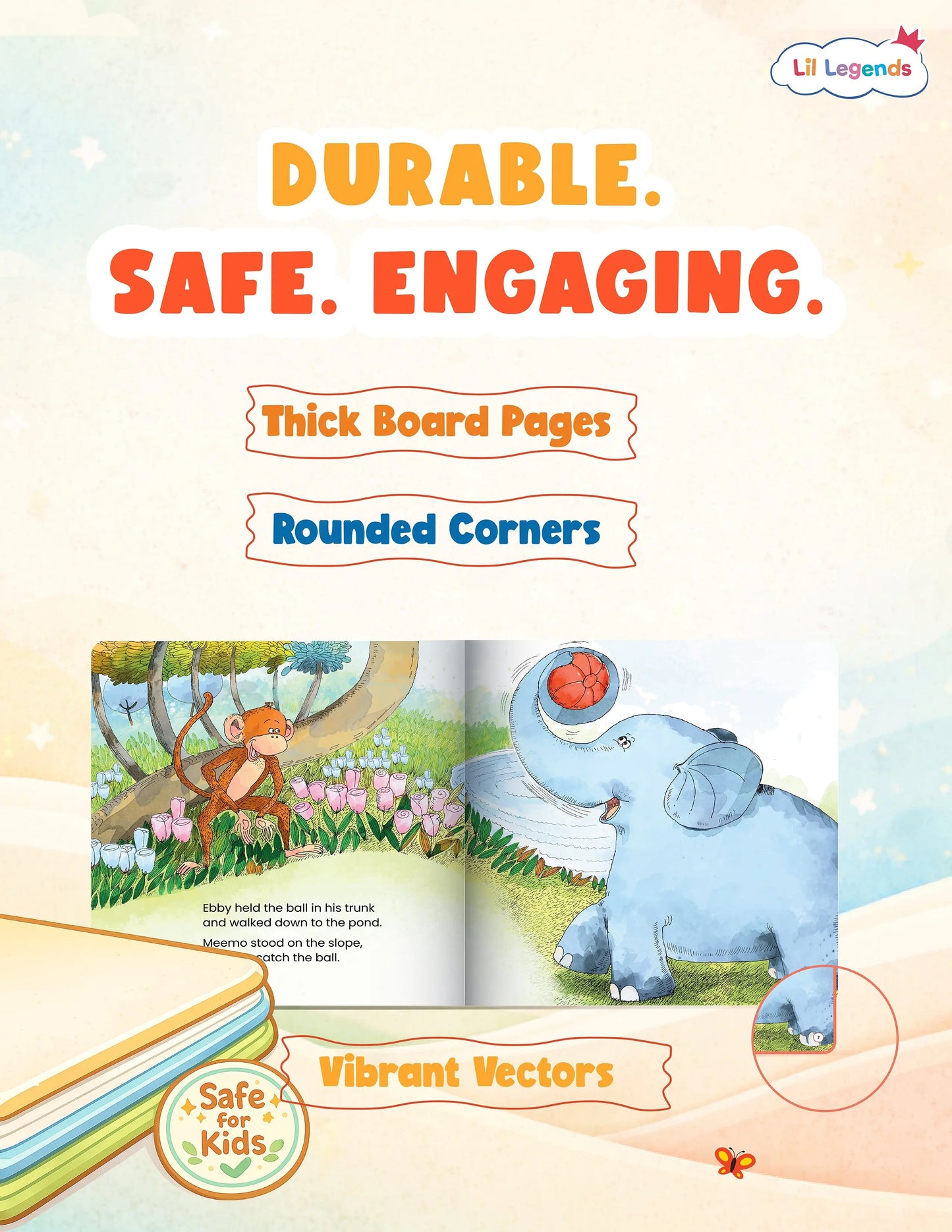 Lil Legends Friendship Basket Slipcase Set with 5 Board Books | Picture Stories for Kids | Boosts Vocabulary, Imagination and Social Skills | For Toddlers/Preschoolers | Age 2–5 