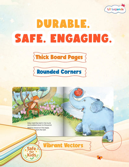 Lil Legends Friendship Basket Slipcase Set with 5 Board Books | Picture Stories for Kids | Boosts Vocabulary, Imagination and Social Skills | For Toddlers/Preschoolers | Age 2–5 