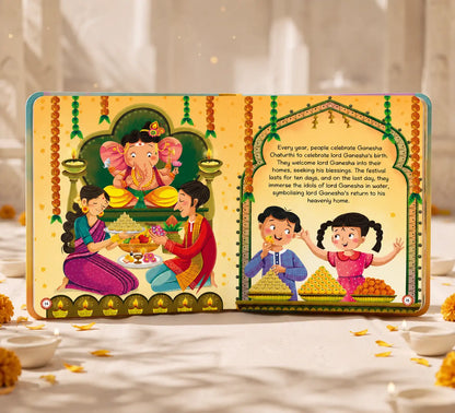 Lil Legends My Little Board Book of Mythological Tales of Lord Ganesha for Kids Age 3+ Years| Enchanting Indian Stories with Colourful Illustrations | Hindu Mythology Picture Book 