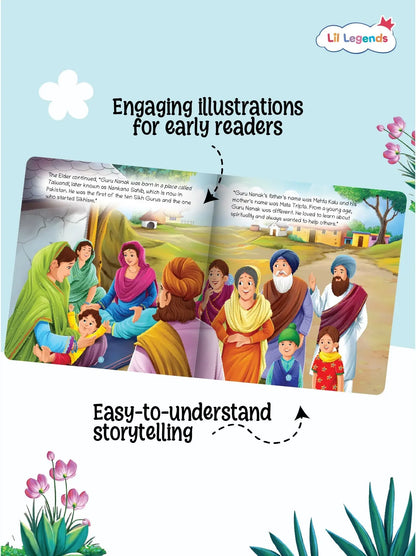 Lil Legends Guru Nanak Story Book for Kids | Tale of Kindness & Equality | Illustrated Biography | Moral Story Book | Cultural Learning Picture Book | Ages 3+ Years