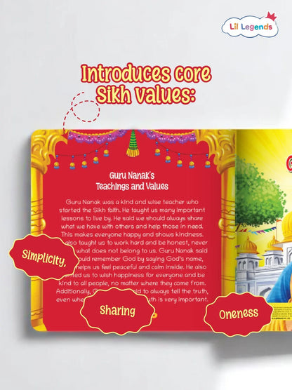 Lil Legends Guru Nanak Story Book for Kids | Tale of Kindness & Equality | Illustrated Biography | Moral Story Book | Cultural Learning Picture Book | Ages 3+ Years