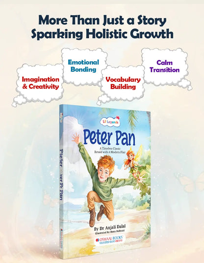 Lil Legends Re-Imagined Classics for Kids | Peter Pan | Illustrated Classic Story Book | Vocabulary, Imagination & Moral Values | Picture Book | Ages 5+ Years | Paperback Edition
