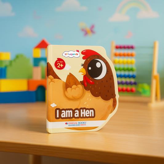 Hen Shaped Board Book for Toddlers | Fun & Educational Farm Animal Book | Ages 2+