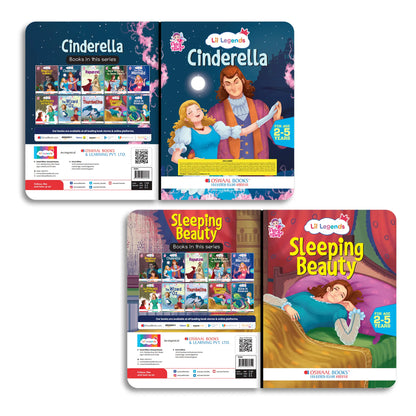 Lil Legends Fairy Tales Princess Classics Set of 4 Story Books for Kids Age 2-5 Years - Cinderella, Snow White and the Seven Dwarfs, Sleeping Beauty and Rapunzel | Illustrated Bedtime Stories 