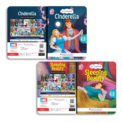 Lil Legends Fairy Tales Princess Classics Set of 4 Story Books for Kids Age 2-5 Years - Cinderella, Snow White and the Seven Dwarfs, Sleeping Beauty and Rapunzel | Illustrated Bedtime Stories 