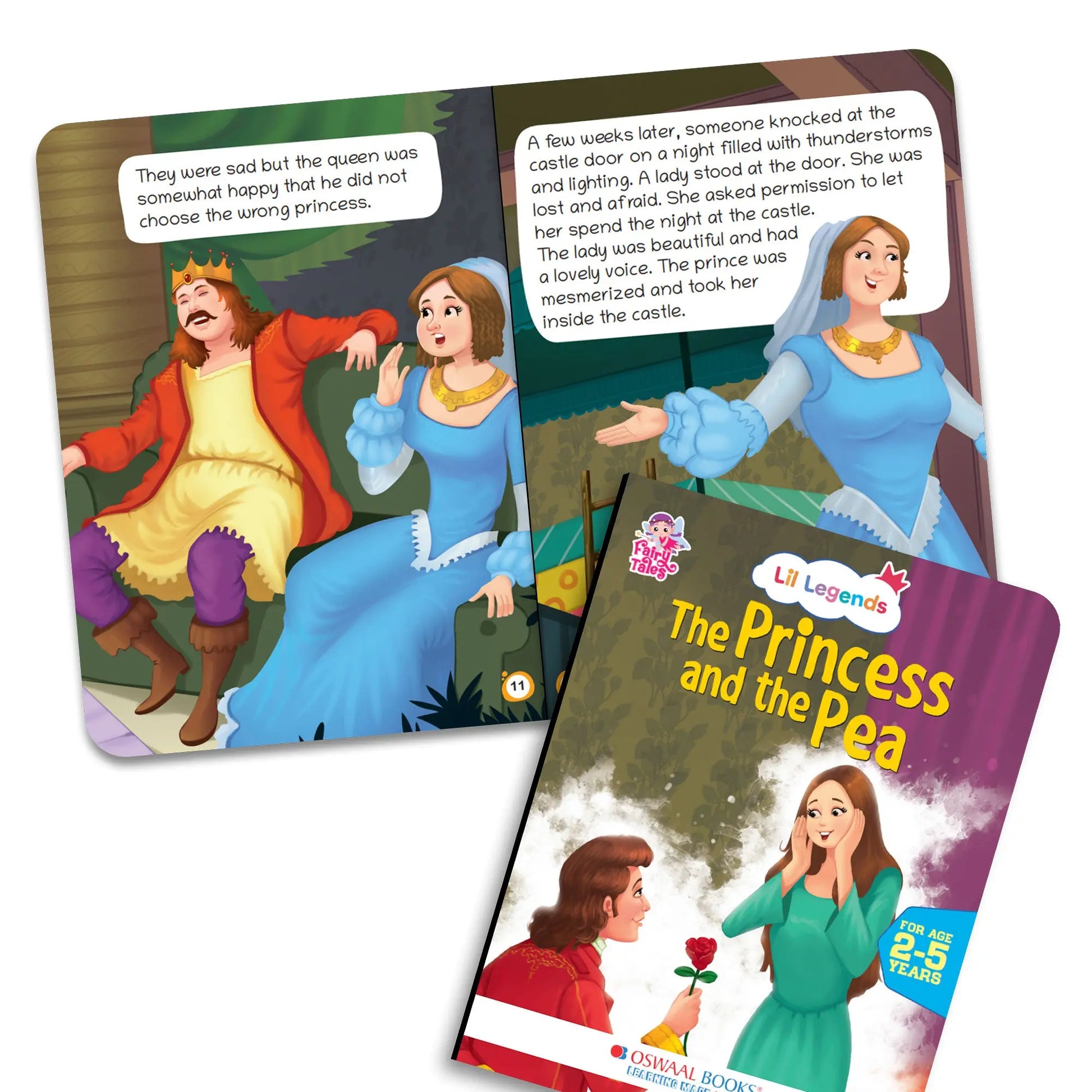Lil Legends Fairy Tales for Kids | Set of 5 Books | Thumbelina, Wizard of Oz, The Princess and the Pea, Sleeping Beauty, Beauty and the Beast | Bed Time Story Books | Age 2–5 Years 
