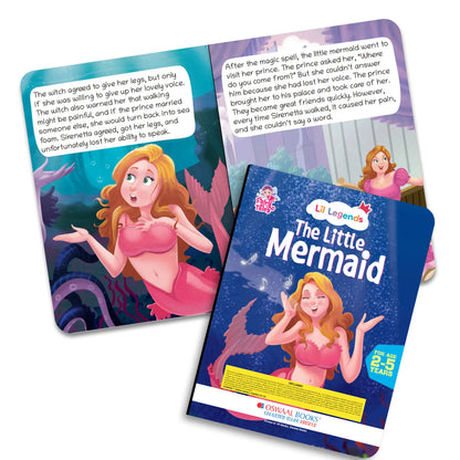 Lil Legends Fairy Tales for Kids | Set of 10 Books | Little Mermaid, Snow White, Rapunzel, Cinderella, Alice, Thumbelina, Wizard of Oz, Thumblina, Princess & the Pea & more | Age 2–5 Years 