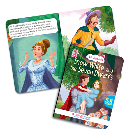 Lil Legends Fairy Tales Princess Classics Set of 4 Story Books for Kids Age 2-5 Years - Cinderella, Snow White and the Seven Dwarfs, Sleeping Beauty and Rapunzel | Illustrated Bedtime Stories 