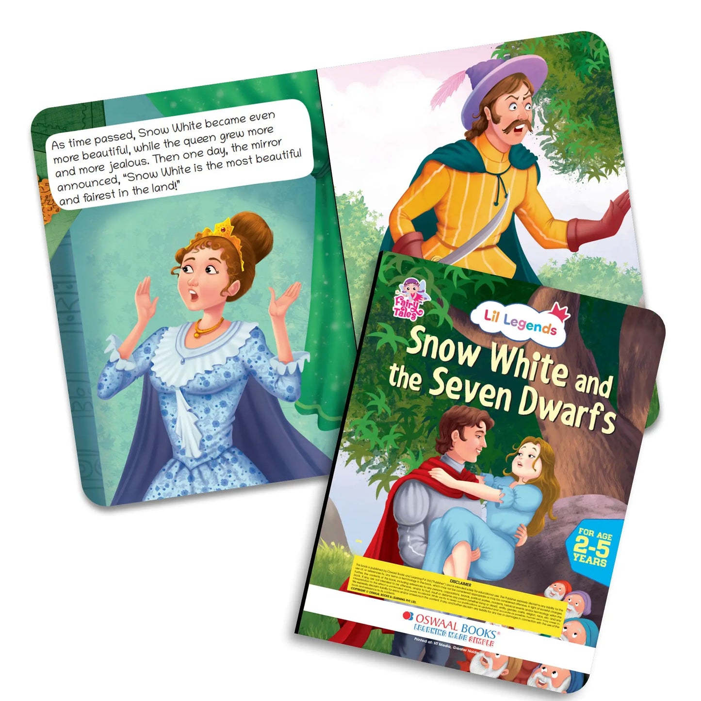 Lil Legends Fairy Tales for Kids | Set of 5 Books | Little Mermaid, Snow White, Rapunzel, Cinderella & Alice in Wonderland | Bed Time Story Books | Age 2–5 Years 