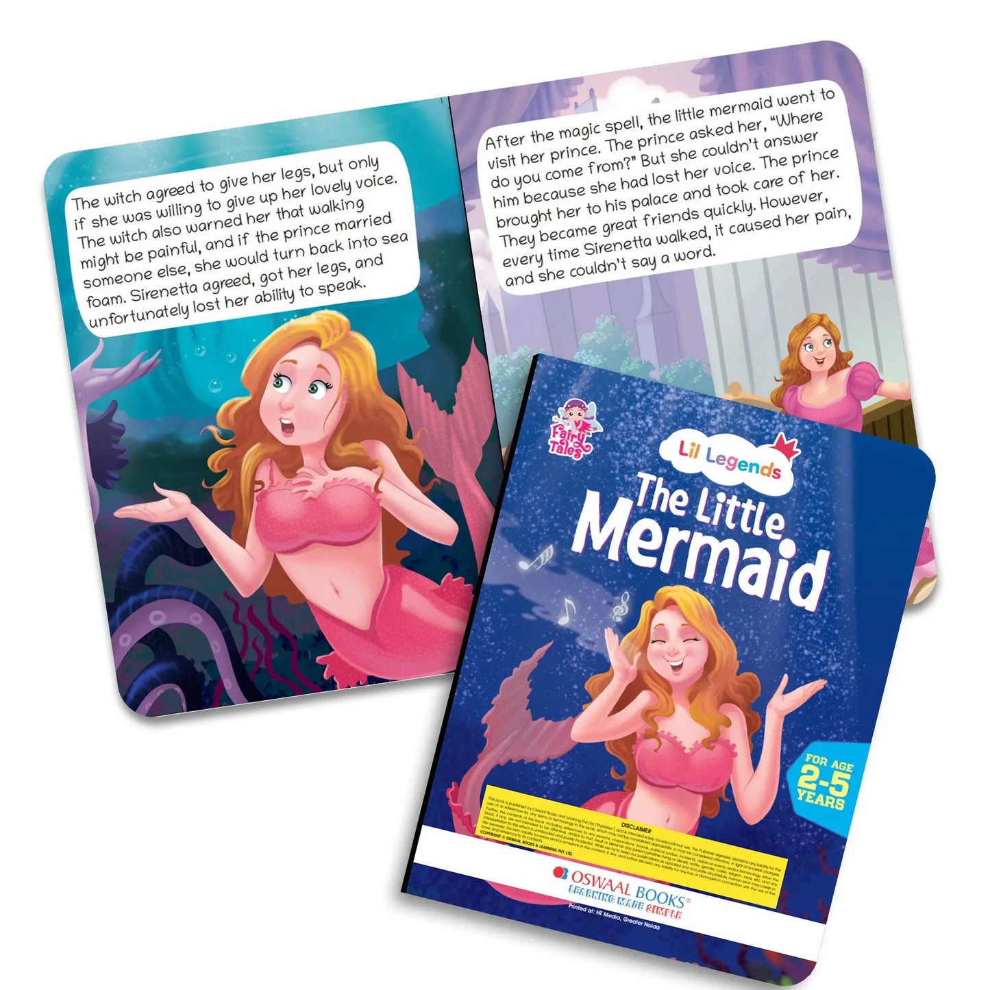 Lil Legends Fairy Tales for Kids | Set of 5 Books | Little Mermaid, Snow White, Rapunzel, Cinderella & Alice in Wonderland | Bed Time Story Books | Age 2–5 Years 