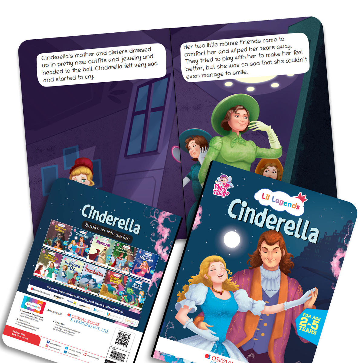 Lil Legends Fairy Tales for Kids | Set of 5 Books | Little Mermaid, Snow White, Rapunzel, Cinderella & Alice in Wonderland | Bed Time Story Books | Age 2–5 Years 