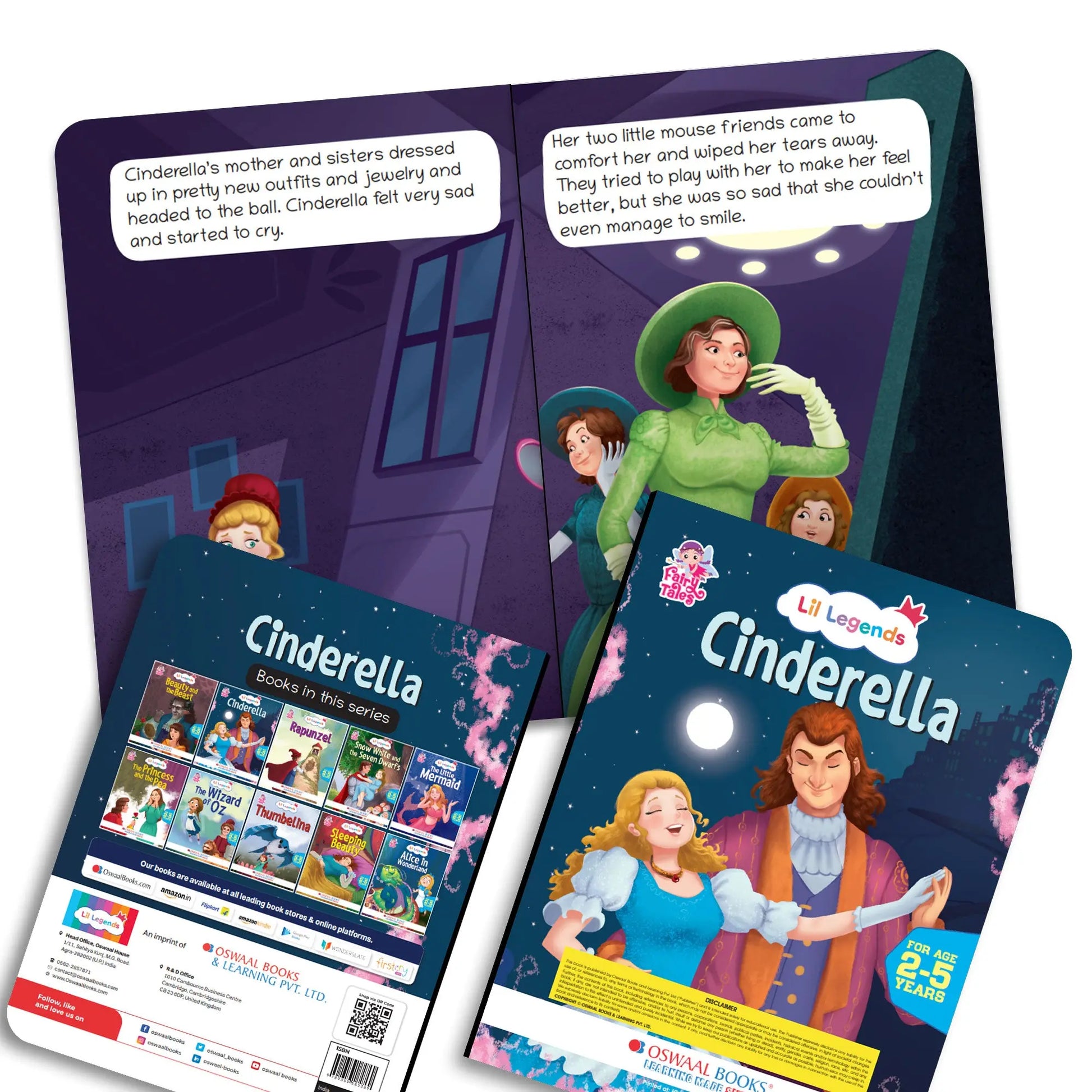 Lil Legends Fairy Tales for Kids | Set of 5 Books | Little Mermaid, Snow White, Rapunzel, Cinderella & Alice in Wonderland | Bed Time Story Books | Age 2–5 Years 