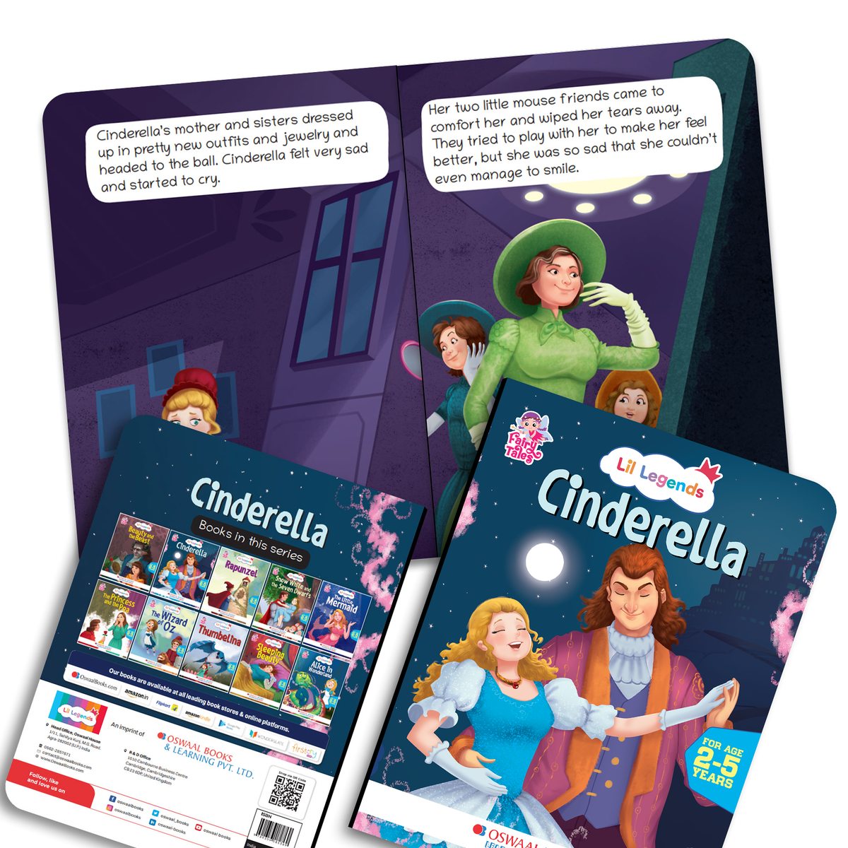 Lil Legends Fairy Tales Princess Classics Set of 4 Story Books for Kids Age 2-5 Years - Cinderella, Snow White and the Seven Dwarfs, Sleeping Beauty and Rapunzel | Illustrated Bedtime Stories 
