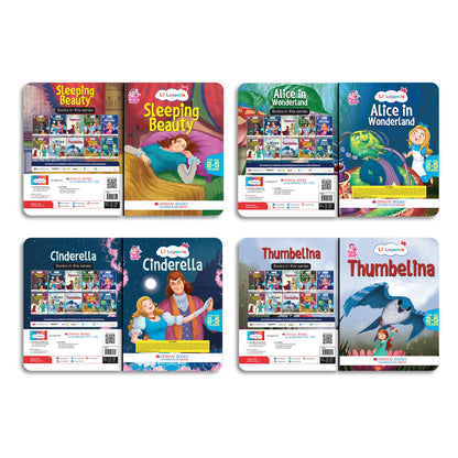Lil Legends Fairy Tales for Kids | Set of 10 Books | Little Mermaid, Snow White, Rapunzel, Cinderella, Alice, Thumbelina, Wizard of Oz, Thumblina, Princess & the Pea & more | Age 2–5 Years 