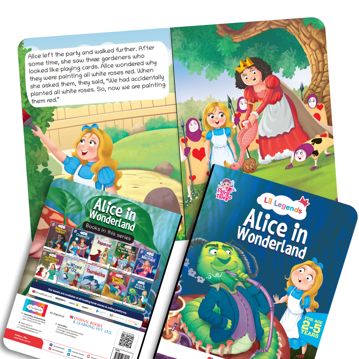 Lil Legends Fairy Tales Magical Classics Set of 2 Story Books for Kids Age 2-5 Years - Alice in Wonderland & Wizard of Oz | Illustrated Bedtime Stories for Imagination and Vocabulary 