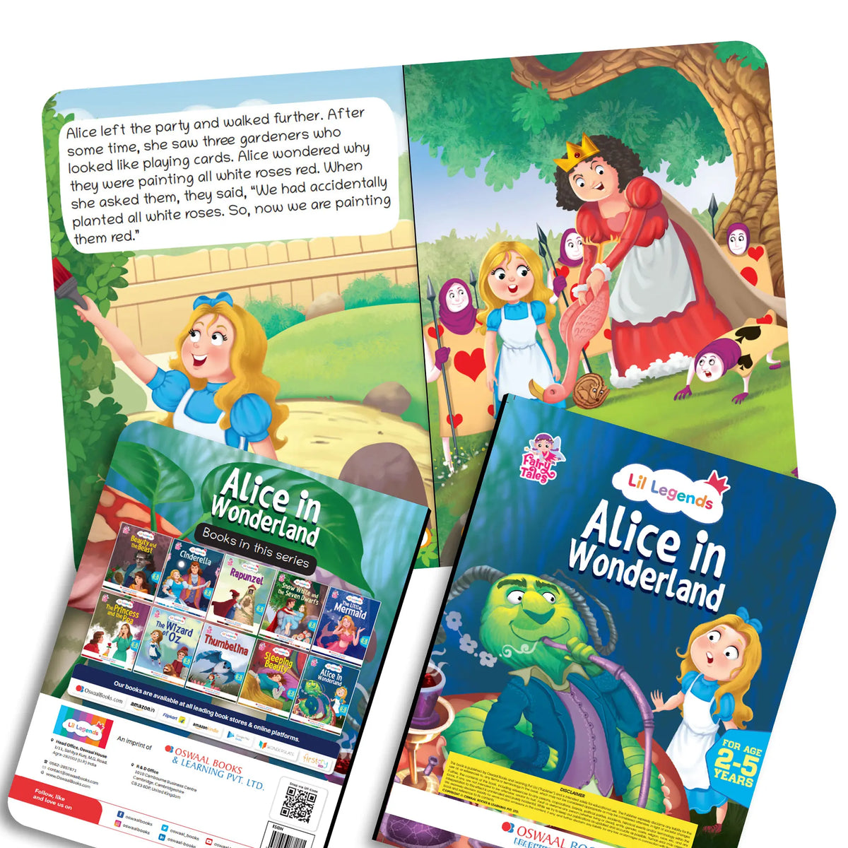 Lil Legends Fairy Tales Magical Classics Set of 2 Story Books for Kids Age 2-5 Years - Alice in Wonderland & Wizard of Oz | Illustrated Bedtime Stories for Imagination and Vocabulary 